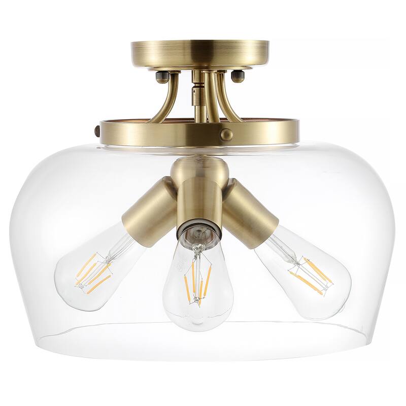GetLedel 3-Light Glass Dome Semi Flush Mount