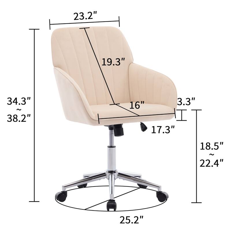 Modern Upholstered Swivel Office Chair