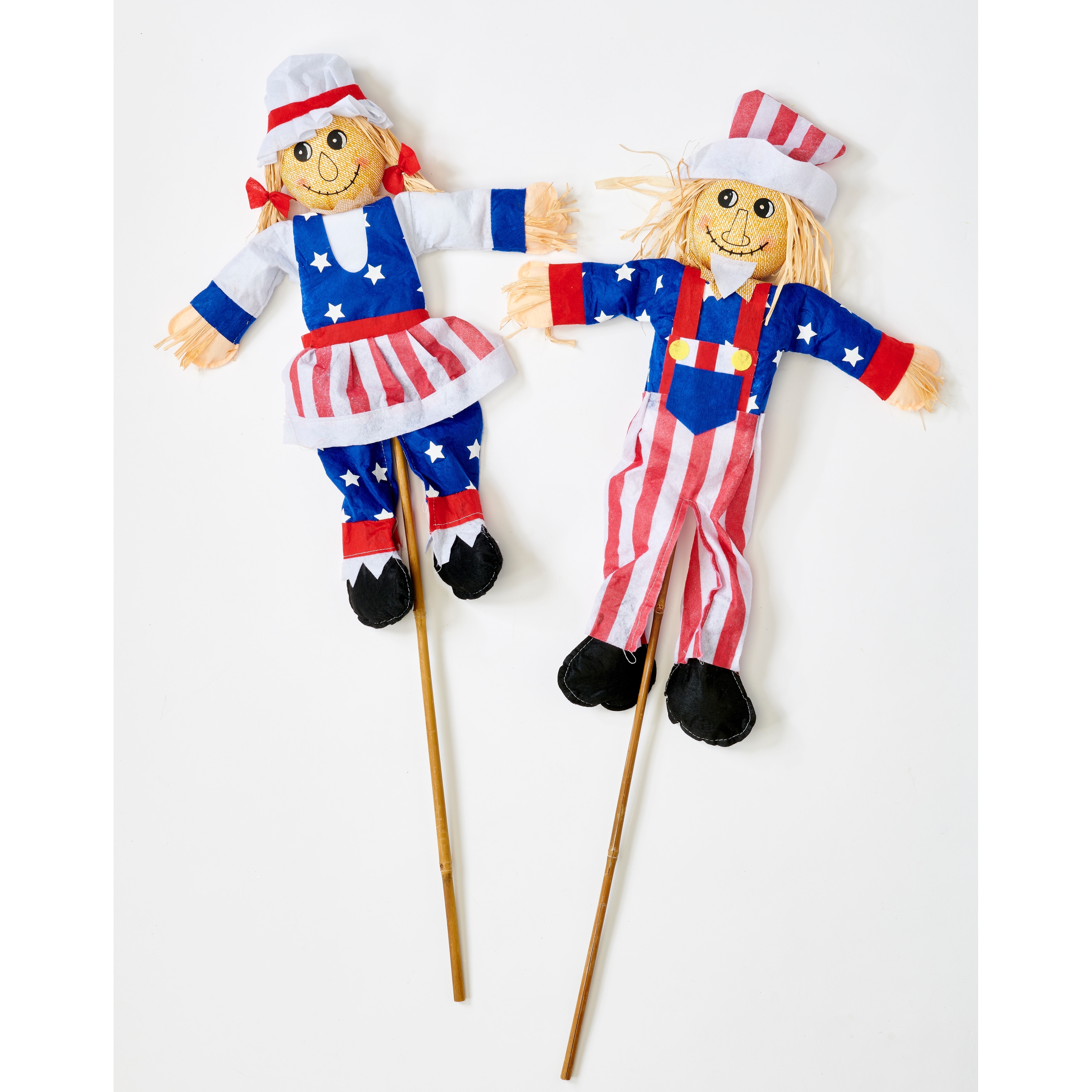 39" July 4th Uncle Sam on a Stick, Set of 2
