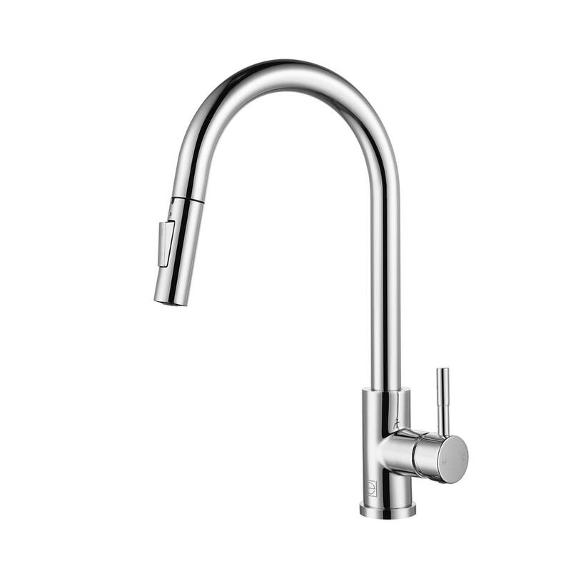 Elegant Lighting FAK-306 Luca 1.8 GPM Single Hole Pull Down Kitchen - Chrome