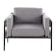 Option Light Grey Fabric/Grey Wood/Black Metal