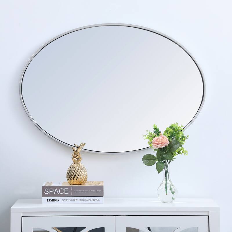Carson Carrington Labbemala Metal Frame Oval Mirror