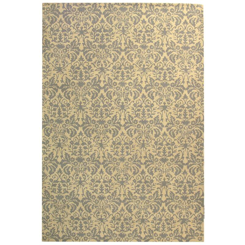 SAFAVIEH Handmade Chelsea Duschka French Country Wool Rug - 6' x 9' - Beige Yellow/Grey