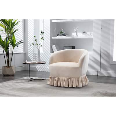 Swivel Barrel Chair Comfy Round Accent Sofa Chair for Livingroom 360 Degree Swivel Club Chair Leisure Arm Chair for Bedroom