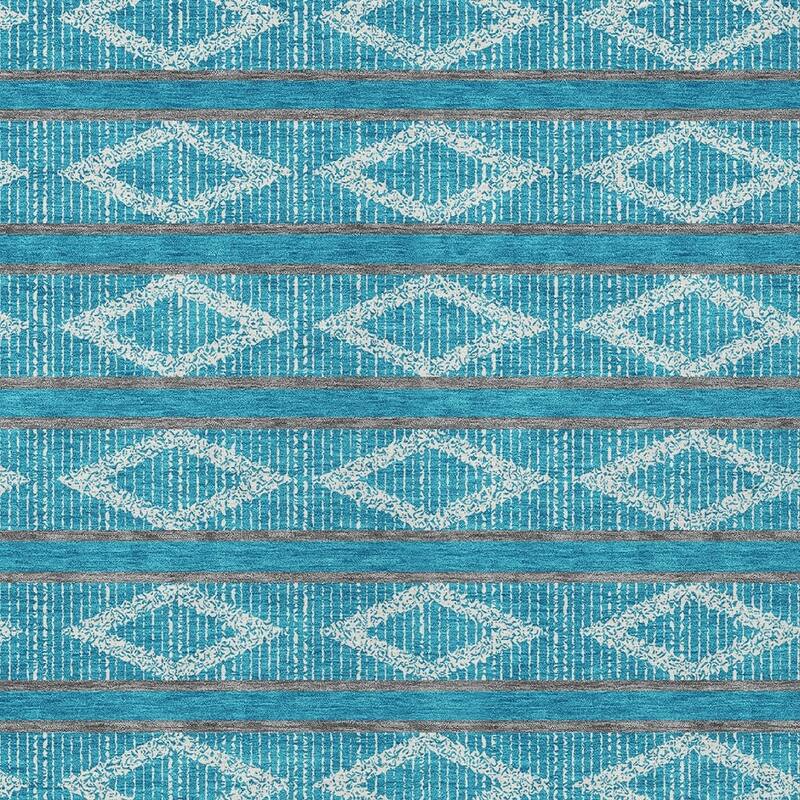 HomeRoots Geometric Transitional Rectangle Outdoor Rug