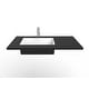 preview thumbnail 3 of 12, Serenity 36" Solid-Surface Bathroom Vanity Top with Left Sink Black