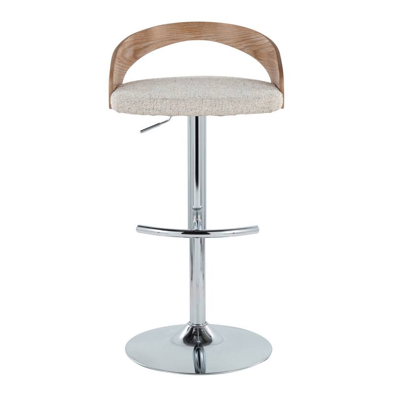 Carson Carrington Stavanger Adjustable Bar Stool with Rounded T Footrest (Set of 2)