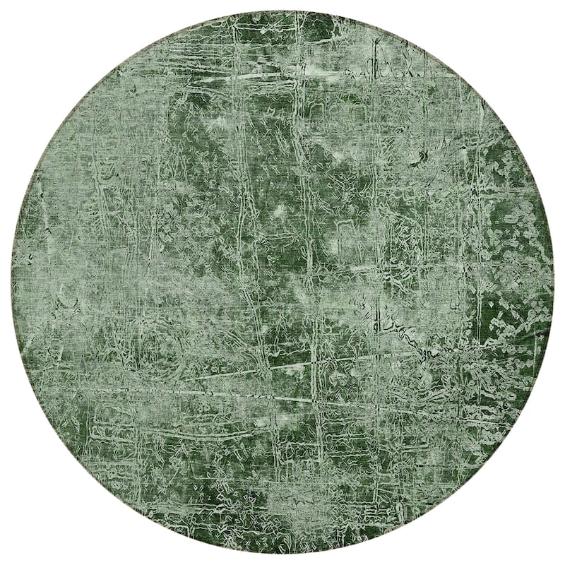 Machine Washable Indoor/ Outdoor Abstract Solid Chantille Rug