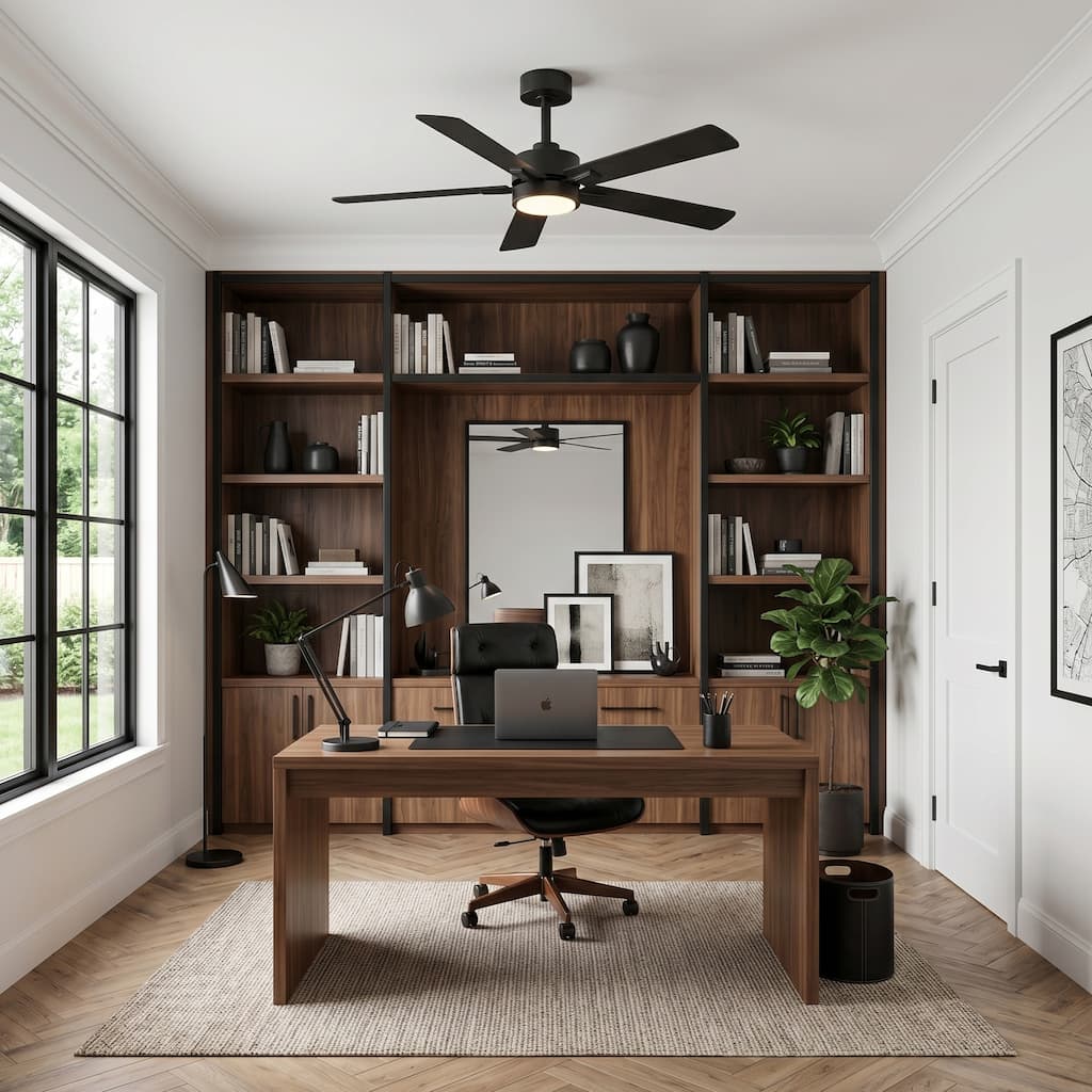 52 inch 5 Blade LED Ceiling Fan with Remote and Light Kit