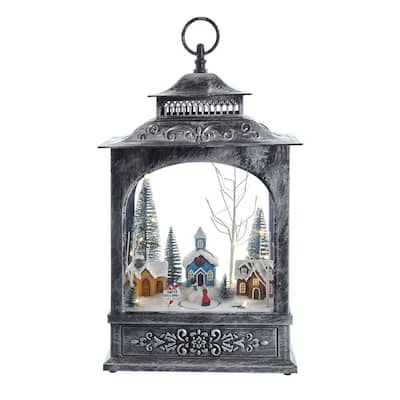 Kurt Adler 15-Inch Battery-Operated LED Musical Christmas Village Lantern
