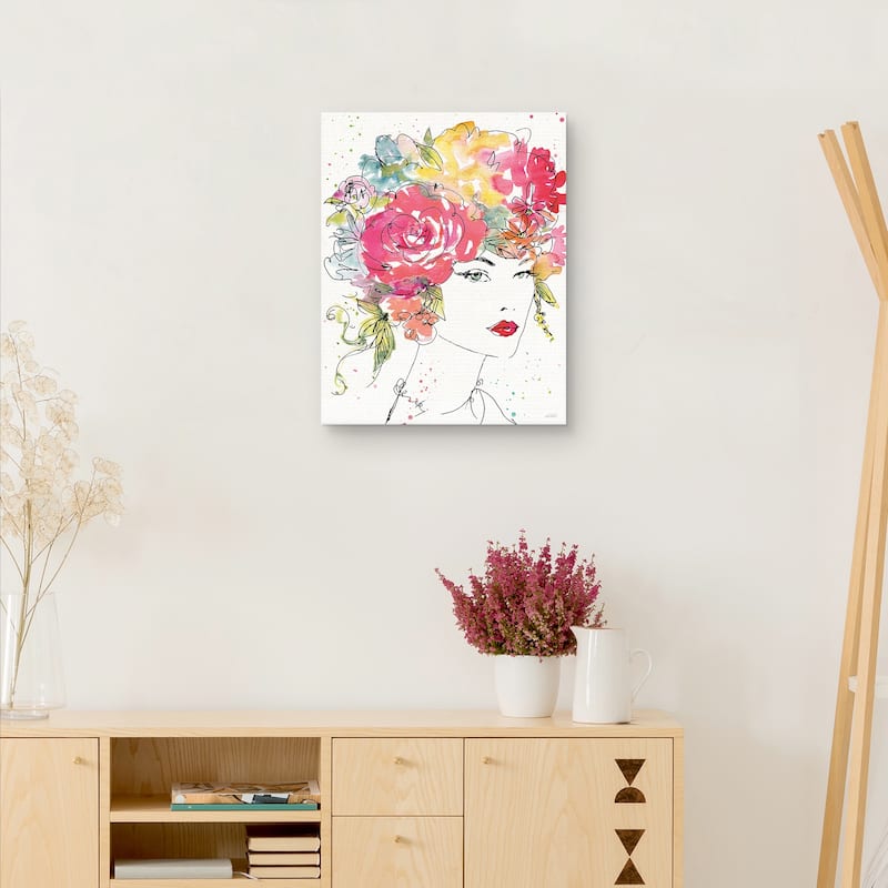 Floral Figures I by Anne Tavoletti Canvas Art Print
