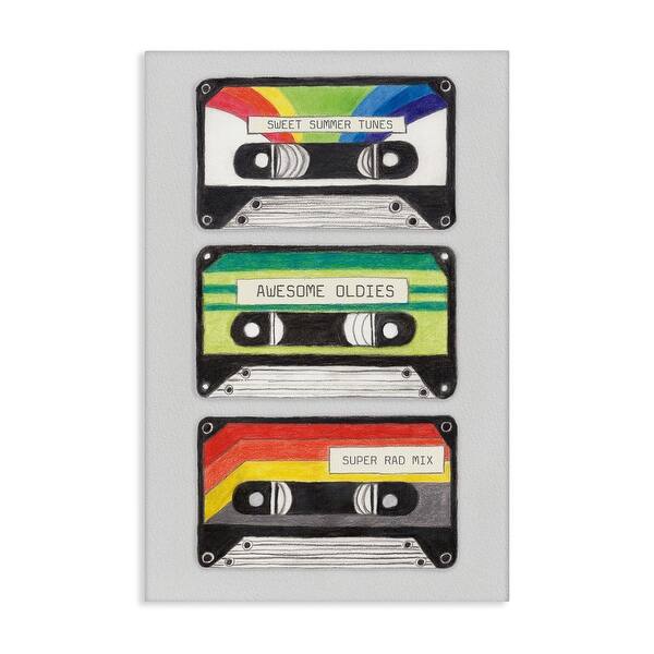 slide 2 of 10, Stupell Retro Cassette Tapes Canvas Wall Art Design By Connie Resch 16 x 24