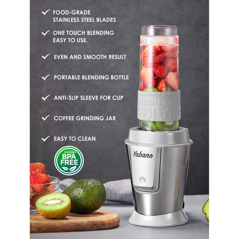 Personal Blender with 2 x 20oz Travel Bottle and Coffee/Spices Jar