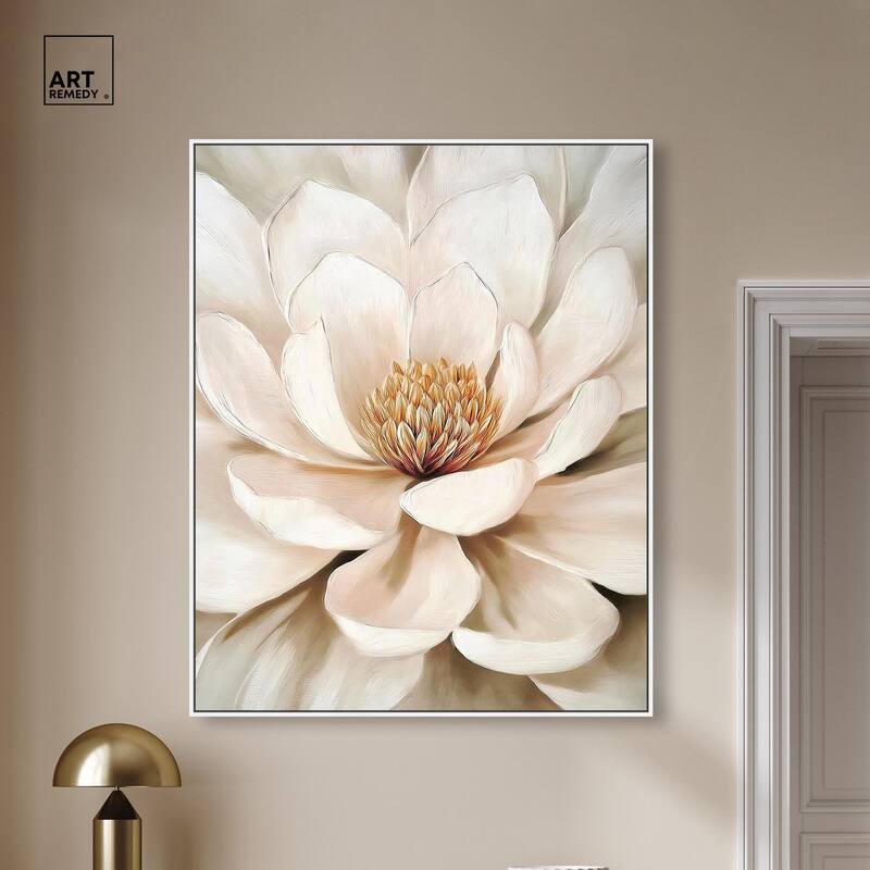 Golden Heart Canvas by Art Remedy