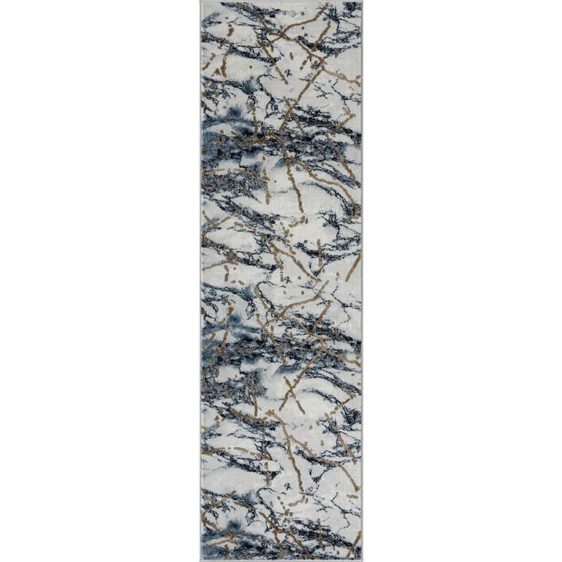 Luxe Weavers Marble Abstract Living Room Rug, Stain-Resistant Carpet