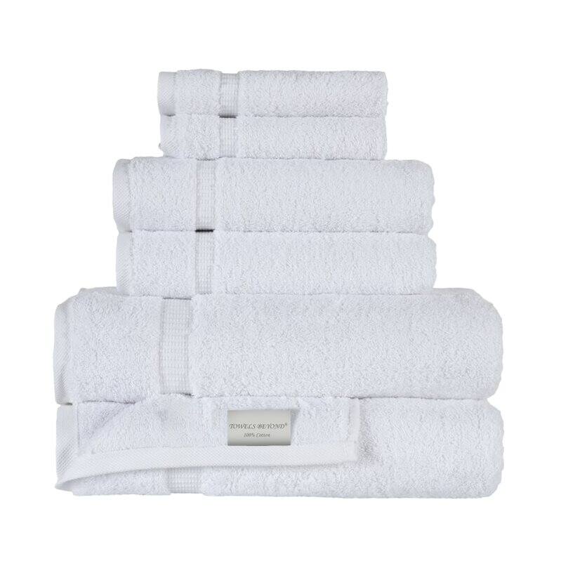 Towels Beyond - Luxury 6 Piece Turkish Cotton Towel Set - Highly Absorbent & Durable for Home & Spa