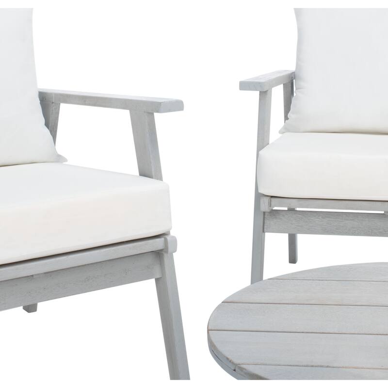 SAFAVIEH Outdoor Deacon 4-piece Conversation Patio Set. - 49" W x 30" D x 31" H