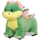 preview thumbnail 10 of 8, 6V Electric Ride-On Triceratops Toy with Music & PU Wheels for Toddlers - Green