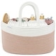 preview thumbnail 12 of 19, Large Portable Baby Diaper Caddy Organizer Nursery Storage Bin and Car Travel Basket by Comfy Cubs Blush