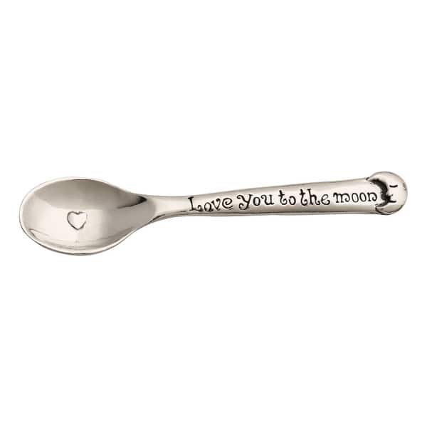 Shop Love You To The Moon Engraved Pewter Baby Spoon 2 In X 4