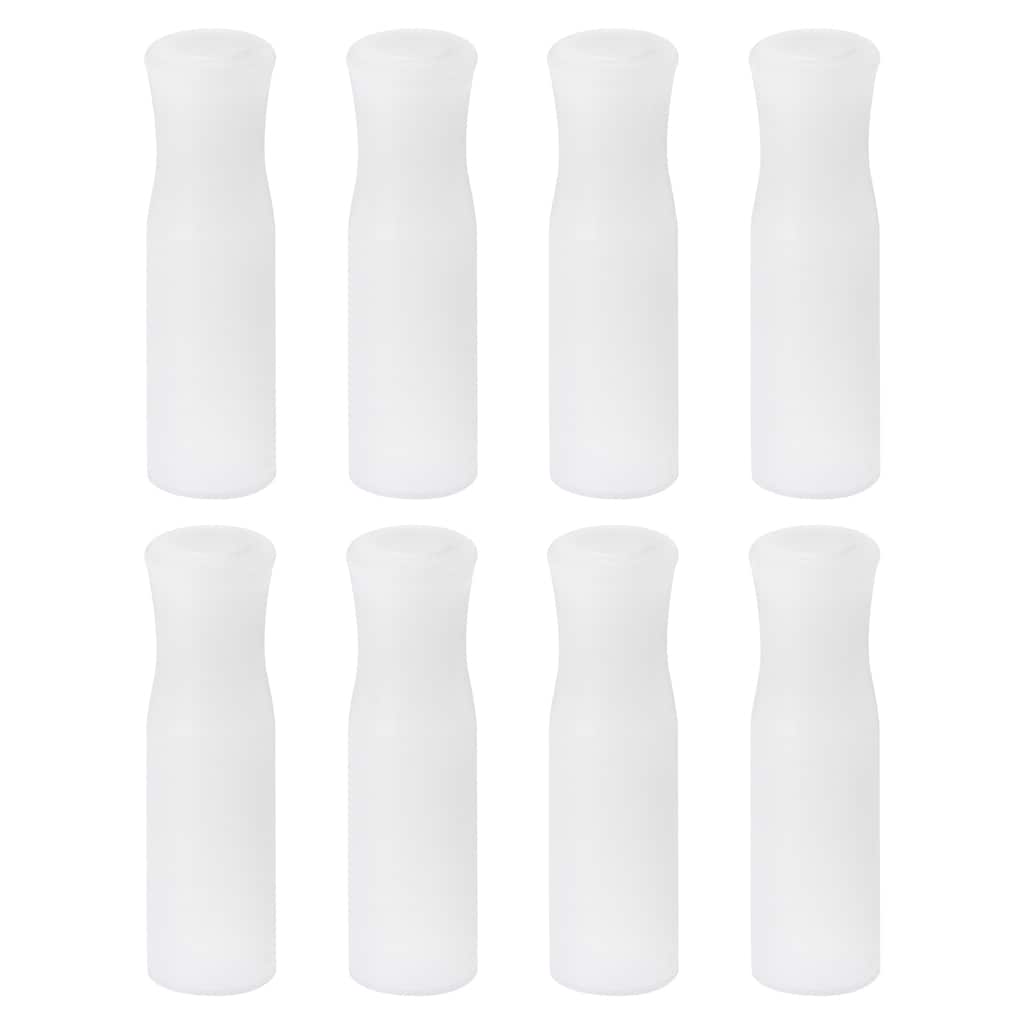 8pcs Silicone Straw Tips for 1/4 Inch OD Stainless Steel Straws