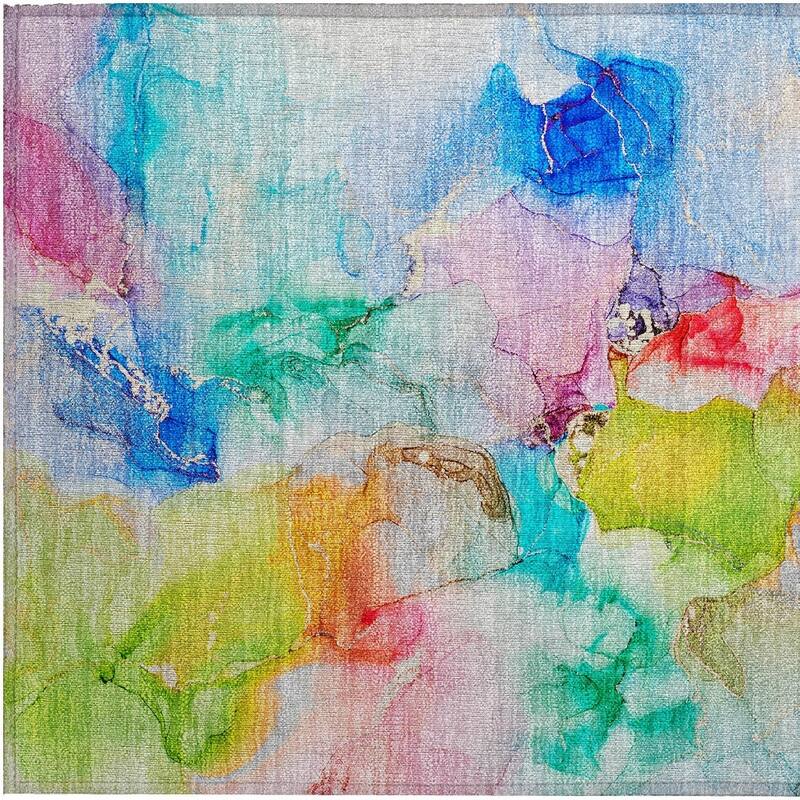 Dava Unique Abstract Weather Resistant Versatile Elegance Runner Outdoor Rug
