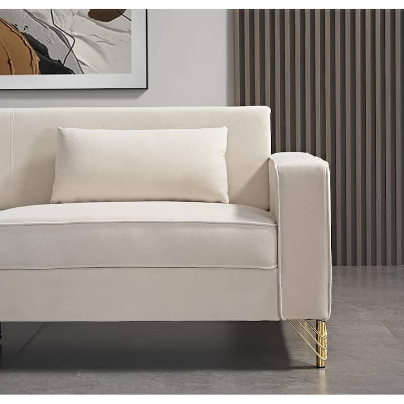 Aesthetic 85.8" Velvet Sofas for Living Room 3 Seater Sofa with Classic Modern Appeal and Luxurious Soft Comfort