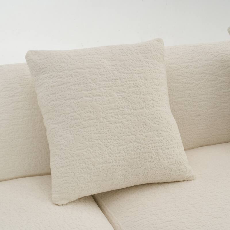 Curved Sectional Sofa L-Shape Modular Chaise Chenille Floor Couch
