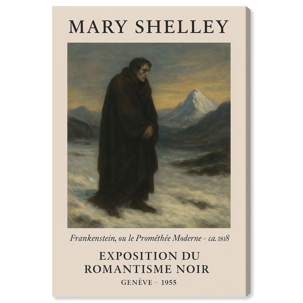 Mary Shelley Canvas by Art Remedy, Gallery Wrapped