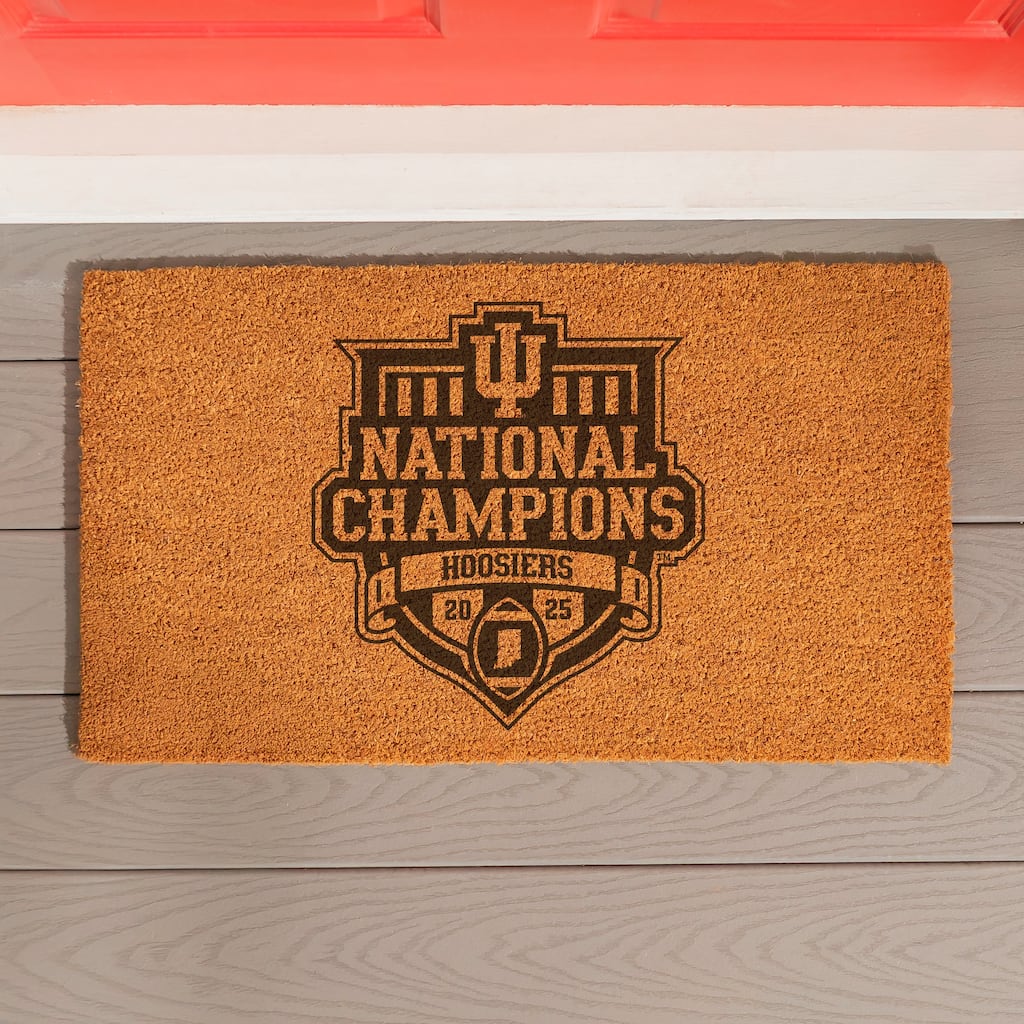 28 in. x 16 in. Indiana University CFP National Champions Coir Door Mat - 28" x 16"
