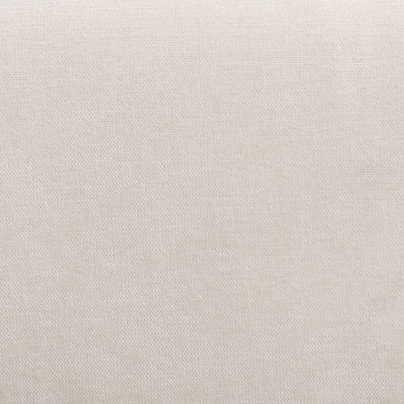 Queen / King Beige Chenille Upholstered Bed with Checkerboard Headboard