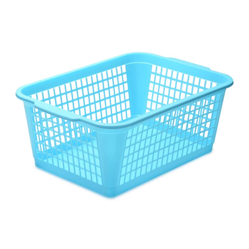 YBM Home Large Plastic Storage Basket for Organizing - Blue - 1 Piece