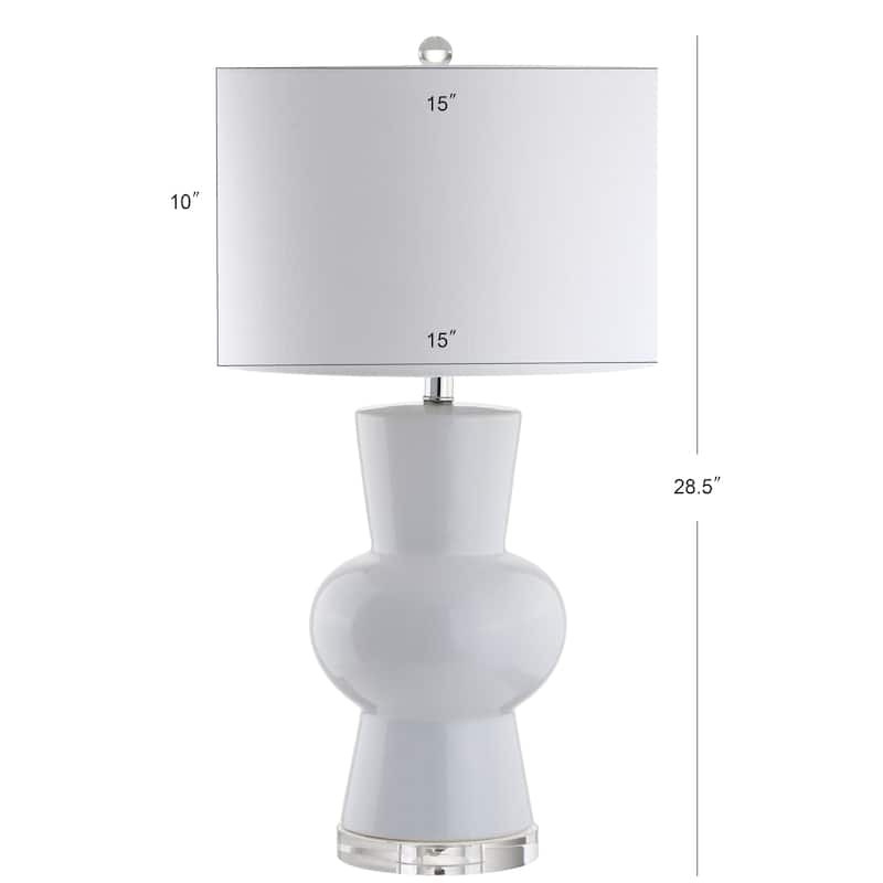 Baird 28.5" Ceramic LED Table Lamp, White by JONATHAN Y