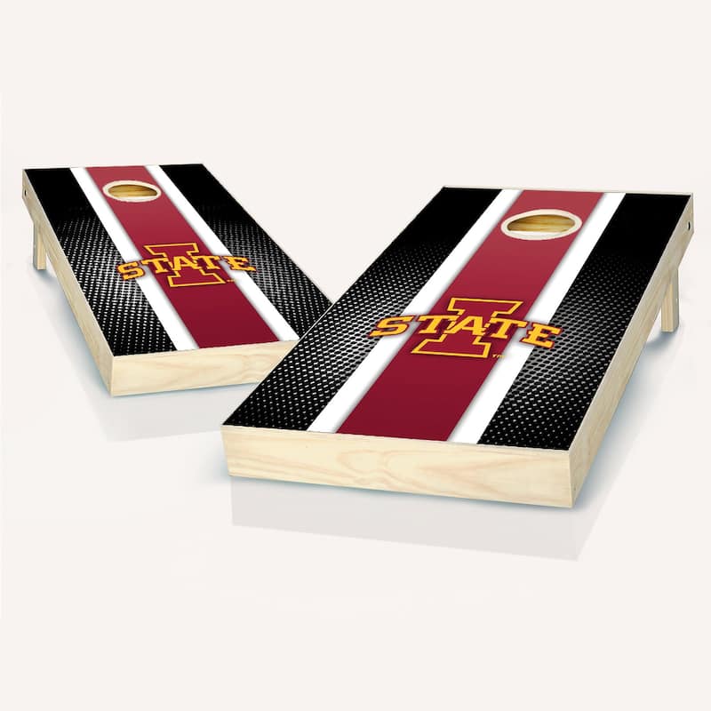 Iowa State Cyclones Striped Outdoor Cornhole Board Set - NO Accessories