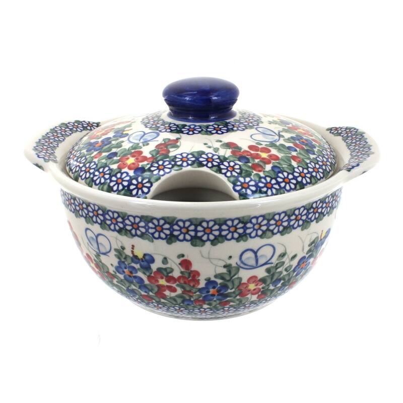 Blue Rose Polish Pottery 261 Vena Soup Tureen