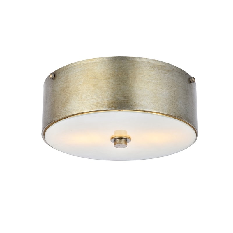 Ivy Court 2-light 12-inch Flush Mount Ceiling Light with White Shade