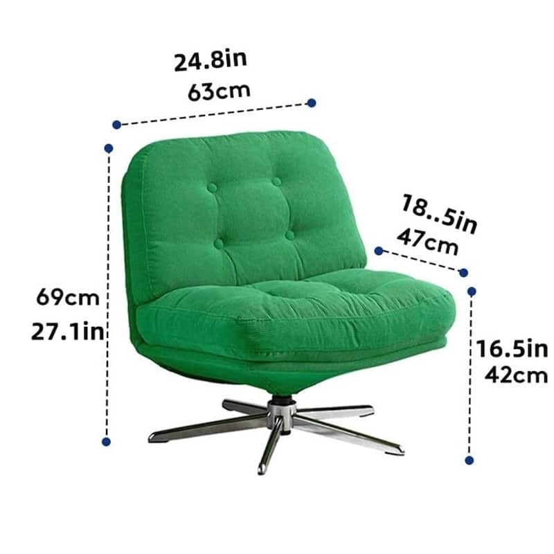 Retro Corduroy Swivel Lounge Chair