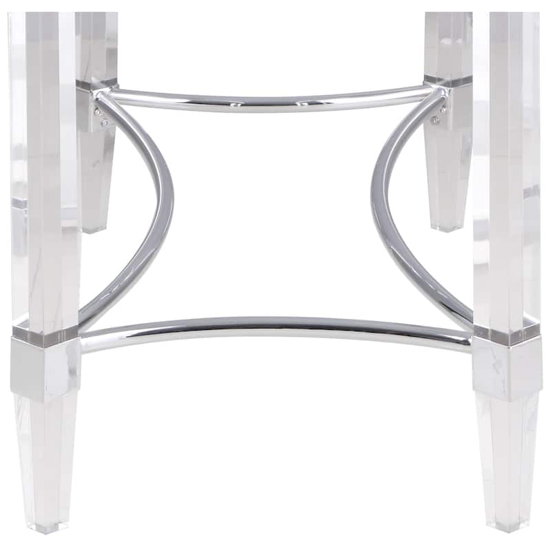 Somette Rectangle Glass and Acrylic Dining Table - CLEAR