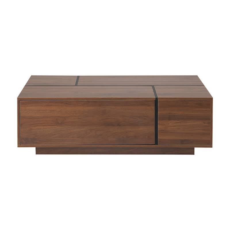 47.2" Coffee Table with Sliding Top & Hidden Storage