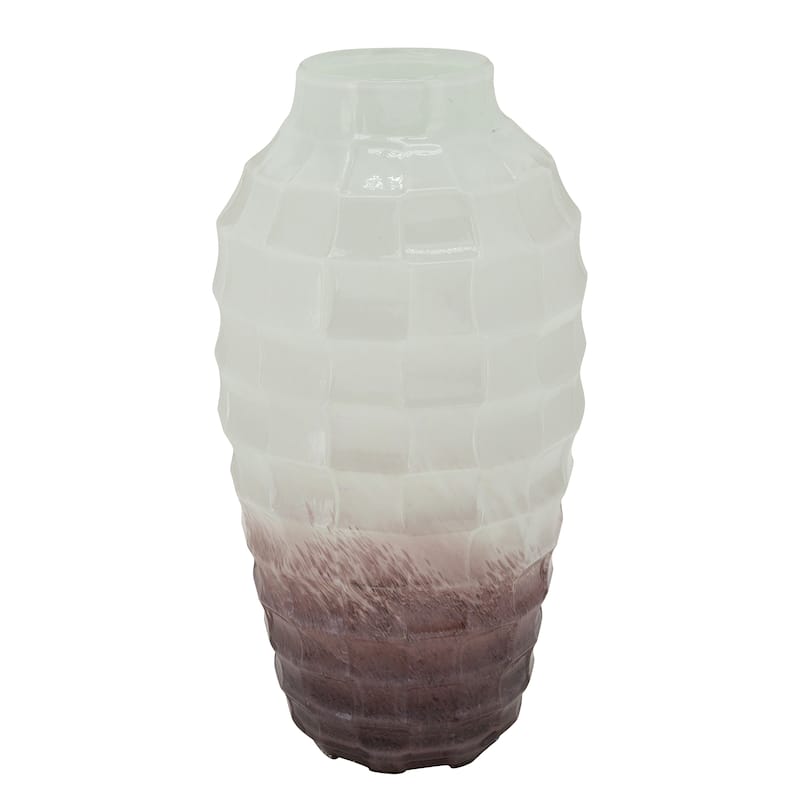 Sagebrook Home Glass 2Tone Blush Round Vase