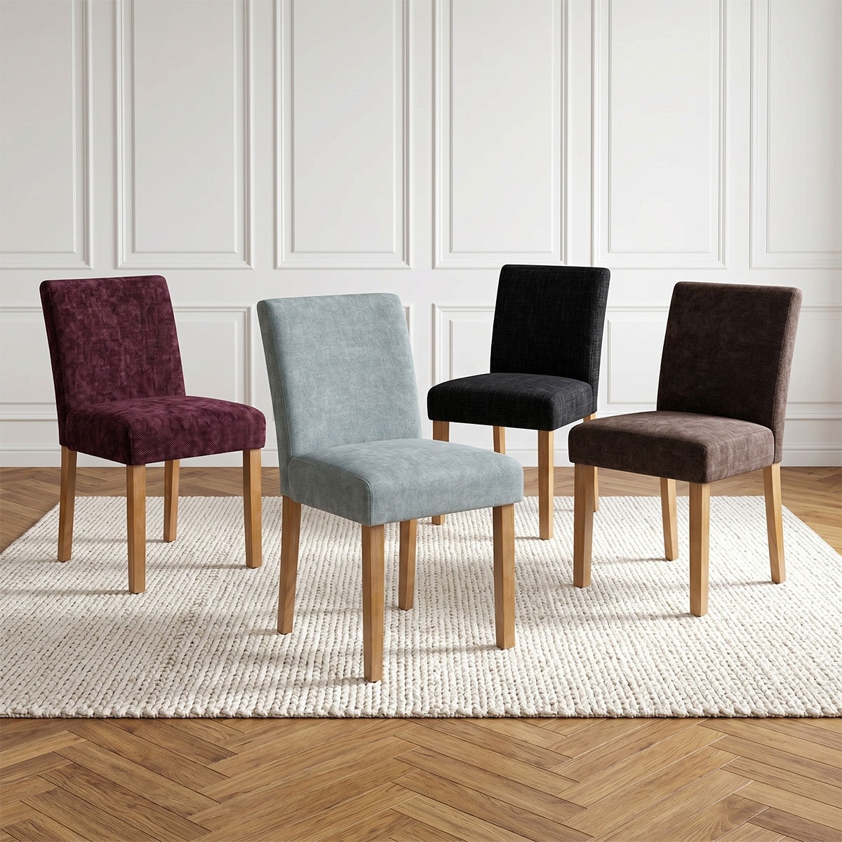18.5" Seat Height Linen Upholstered Dining Chair (Set Of 2/4)