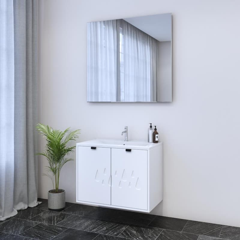 Teardrop 2D 80 Floating Bathroom Vanity (32" Width)