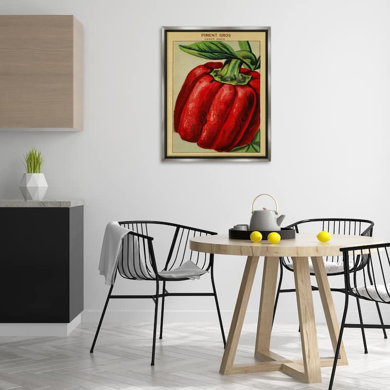 Stupell Country Vintage Pepper Framed Floater Canvas Wall Art Design By Lil' Rue