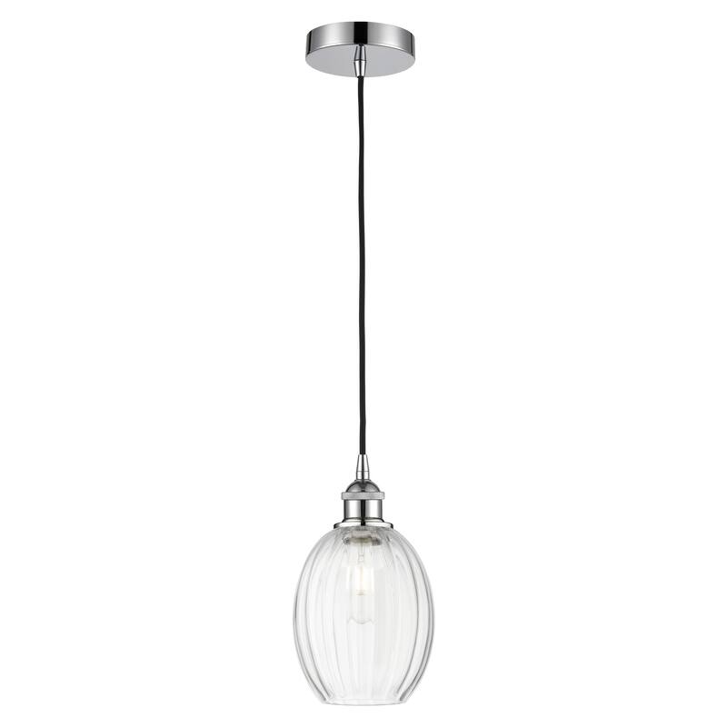 Innovations Lighting Endless Possibilities Edison - Preston - 1 Light 6" Bulb Shade Cord Hung Mini Pendant - Clear/Polished Chrome