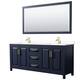 Option Dark Blue, Gold Trim, White Cultured Marble Top