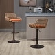 preview thumbnail 6 of 19, 2Pcs Swivel Bar Stools With Footrest, Metal Frame, Up To 250 Lbs Load Bearing Capacity Retro Adjustable Height 35.04" To 42.9" Orange