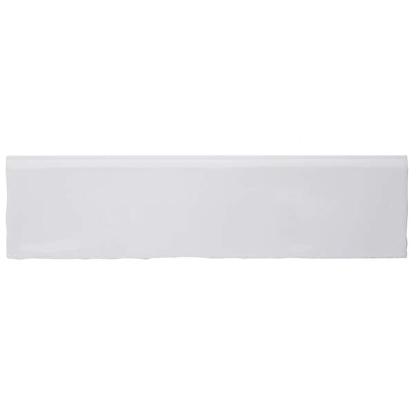 slide 1 of 1, Merola Tile Chester Zocalo Bianco 3" x 12" Ceramic Wall Trim - (1 Tile)