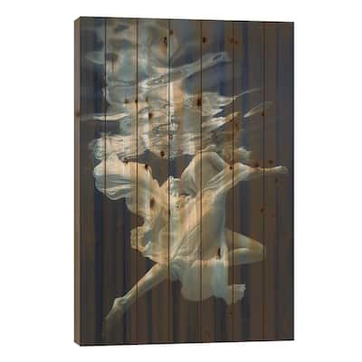 Water And Air Print On Wood by Dmitry Laudin - Multi-Color