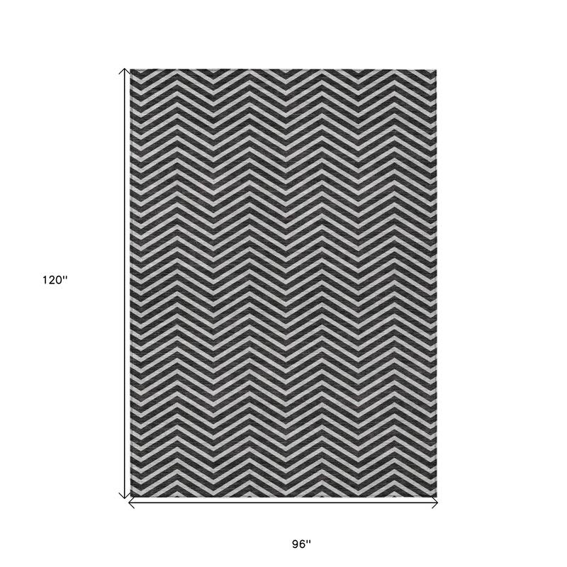 HomeRoots Chevron Transitional Rectangle Outdoor Rug