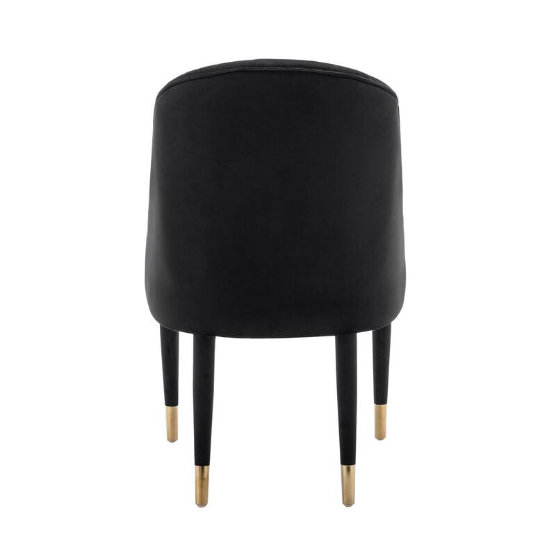 Porthos Home Wren Velvet Dining Chairs with Velvet Covered Rubberwood Legs, Set of 2